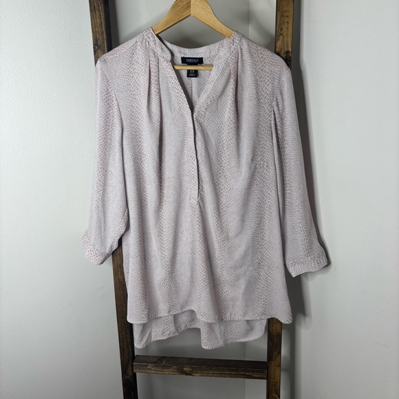 Jones New York Women's Pink Button Up Blouse - Picture 1 of 6
